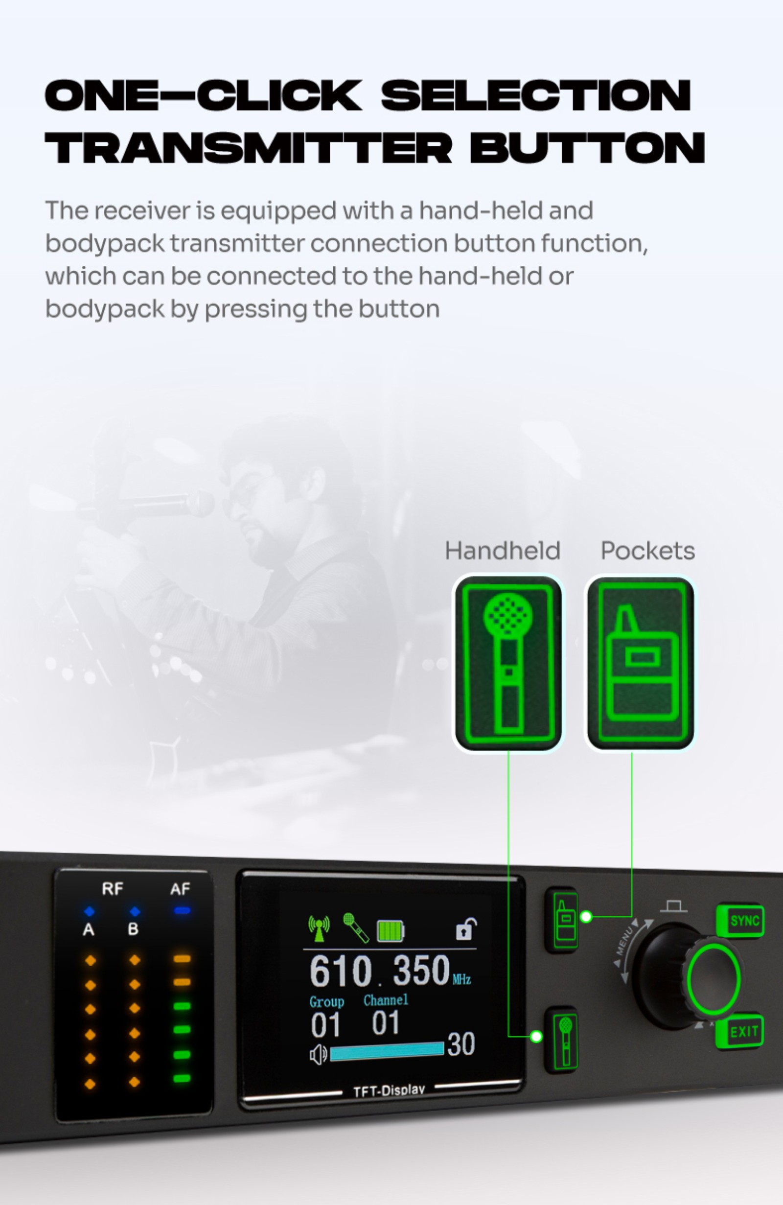 mpartner R1200 wireless microphone