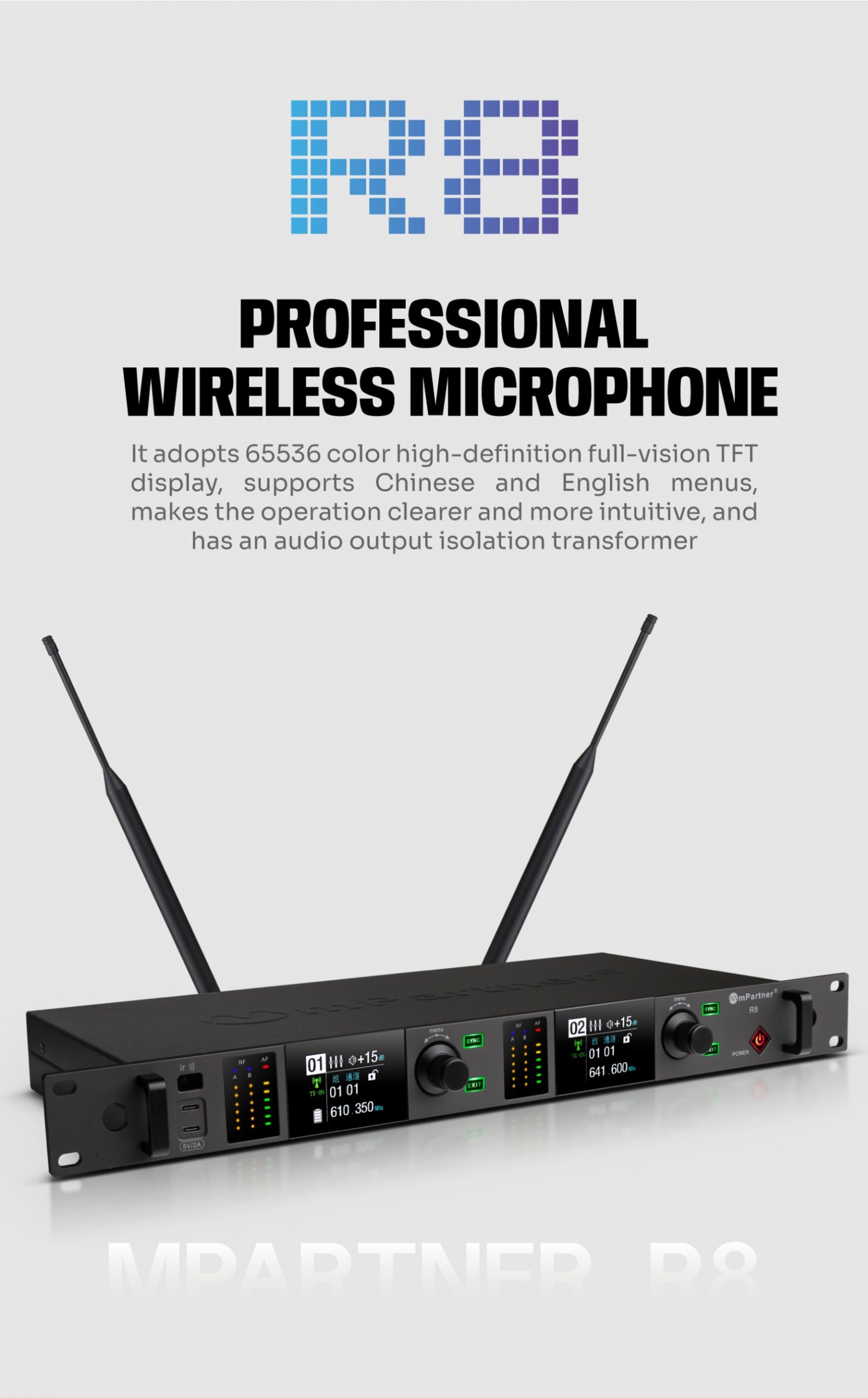 mpartner R8 wireless microphone 