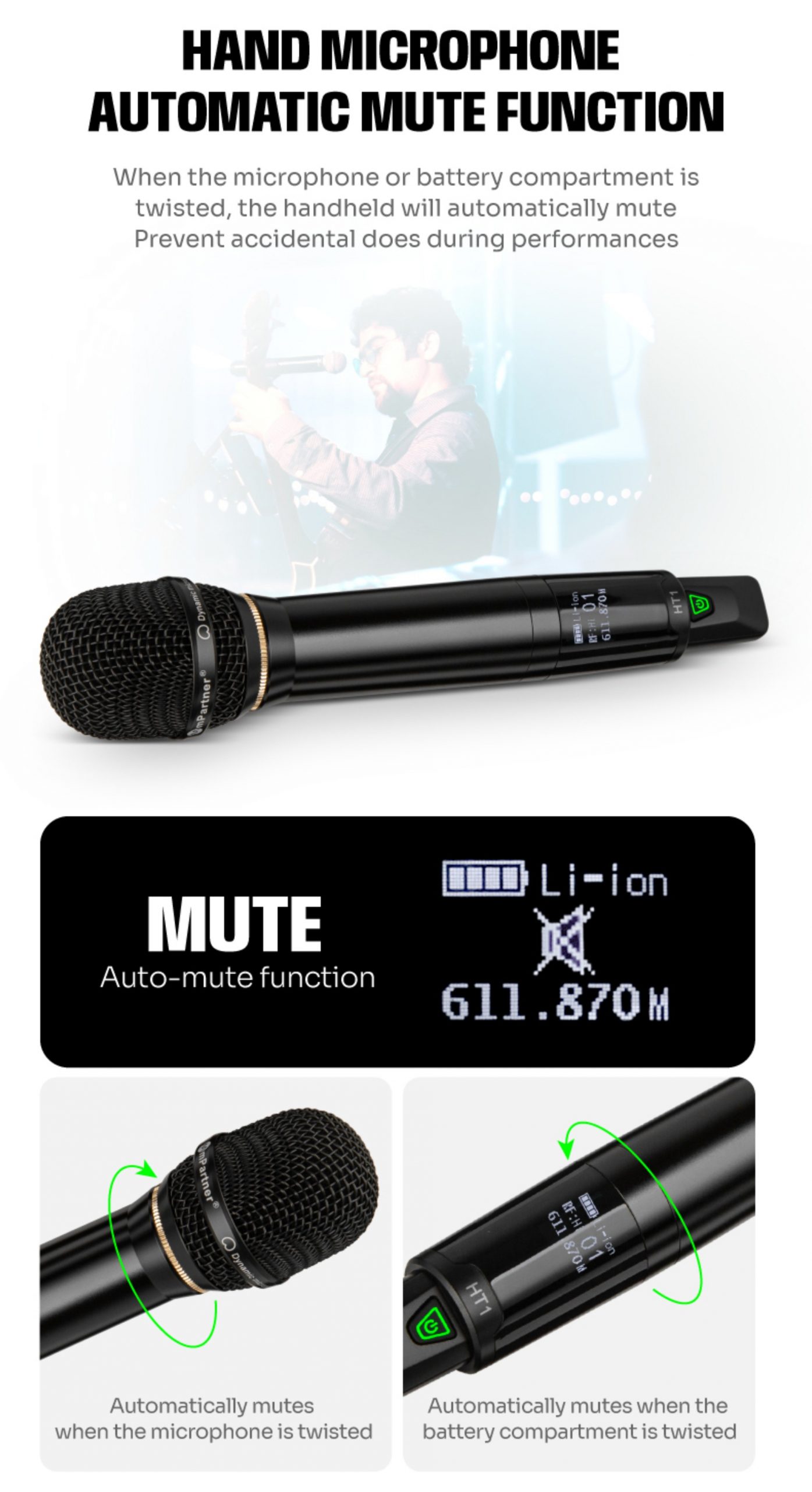 mPartner R1000 wireless microphone